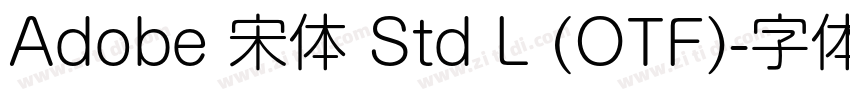Adobe 宋体 Std L (OTF)字体转换